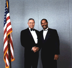 Ernie and Colin Powell